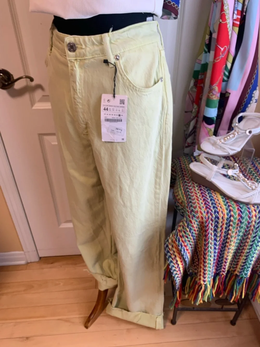 Zara NWT High-Waist Wide-Leg Pants TALL - Picture 5 of 11
